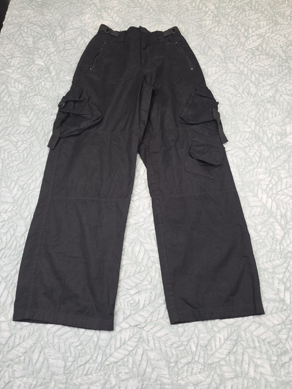 Forever 21 Pants Womens Small Black Cargo Wide Leg Y2K Street Wear